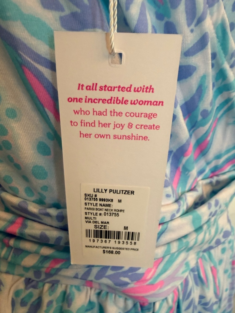 Lilly Pulitzer Parigi Boat Neck Romper -Via Del Mar - Picture 5 of 5